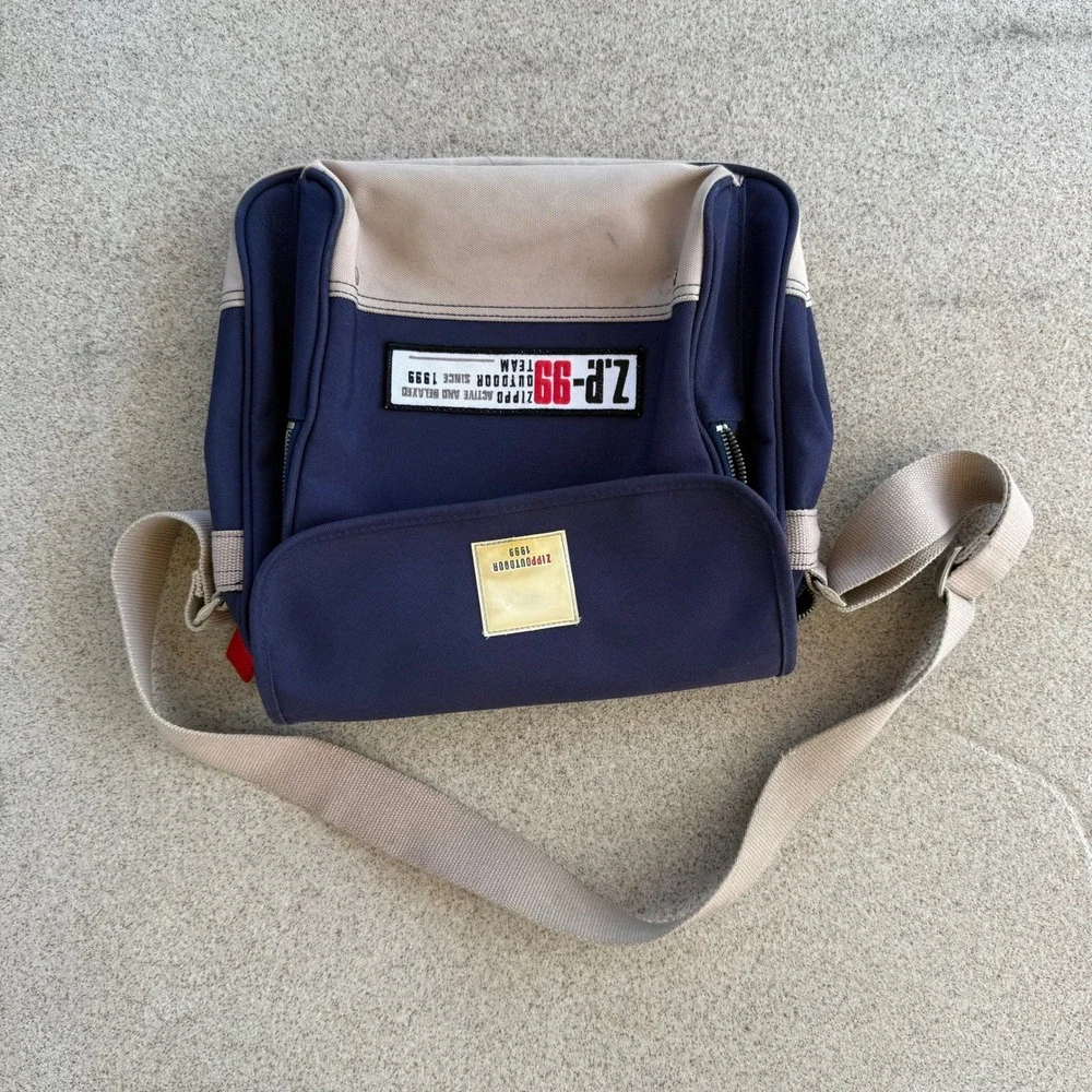Zippo Crossbody Messenger Bag - Navy Blue Unisex OS